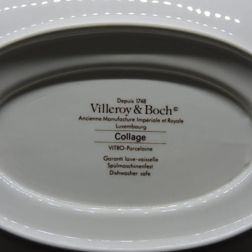 Villeroy & Boch VITRO-Porcelain Attached Gravy Dish Underplate Collage Pattern - Picture 8 of 10